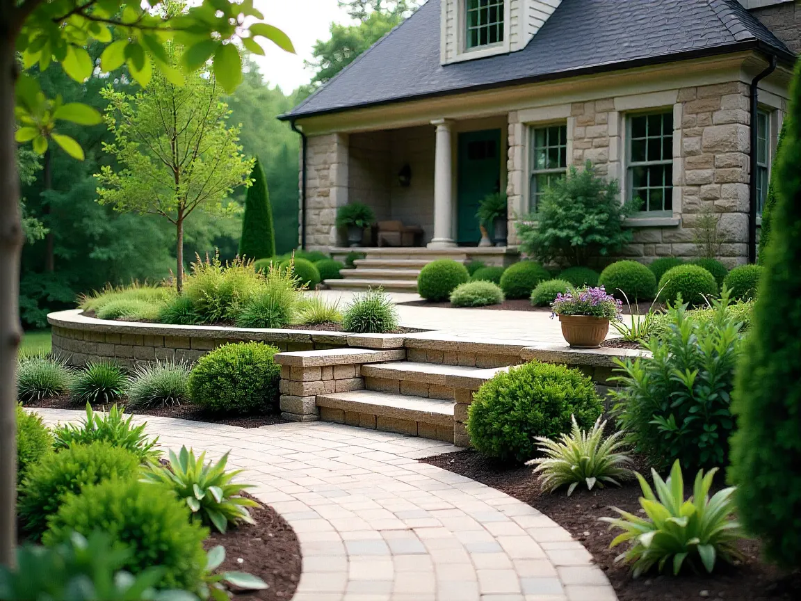 Full landscape transformation with installation and planting services